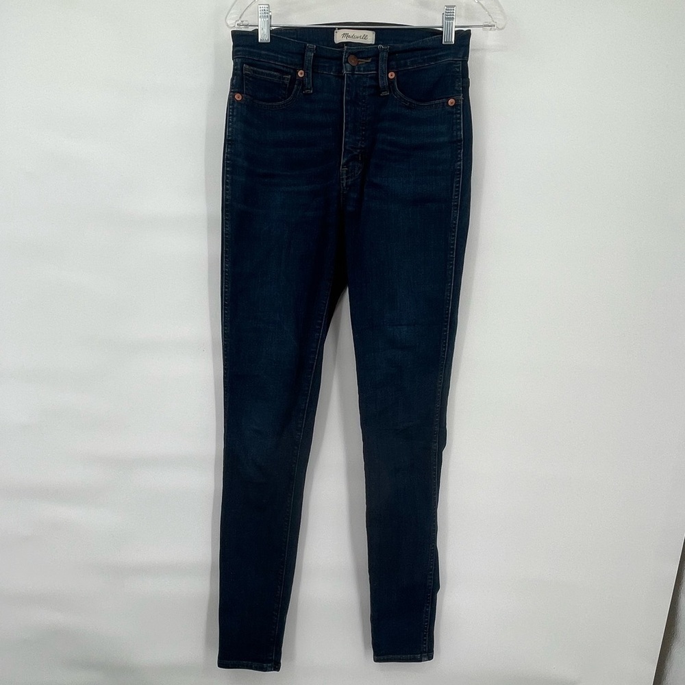 Madewelll 10' high rise skinny dark wash skinny jeans